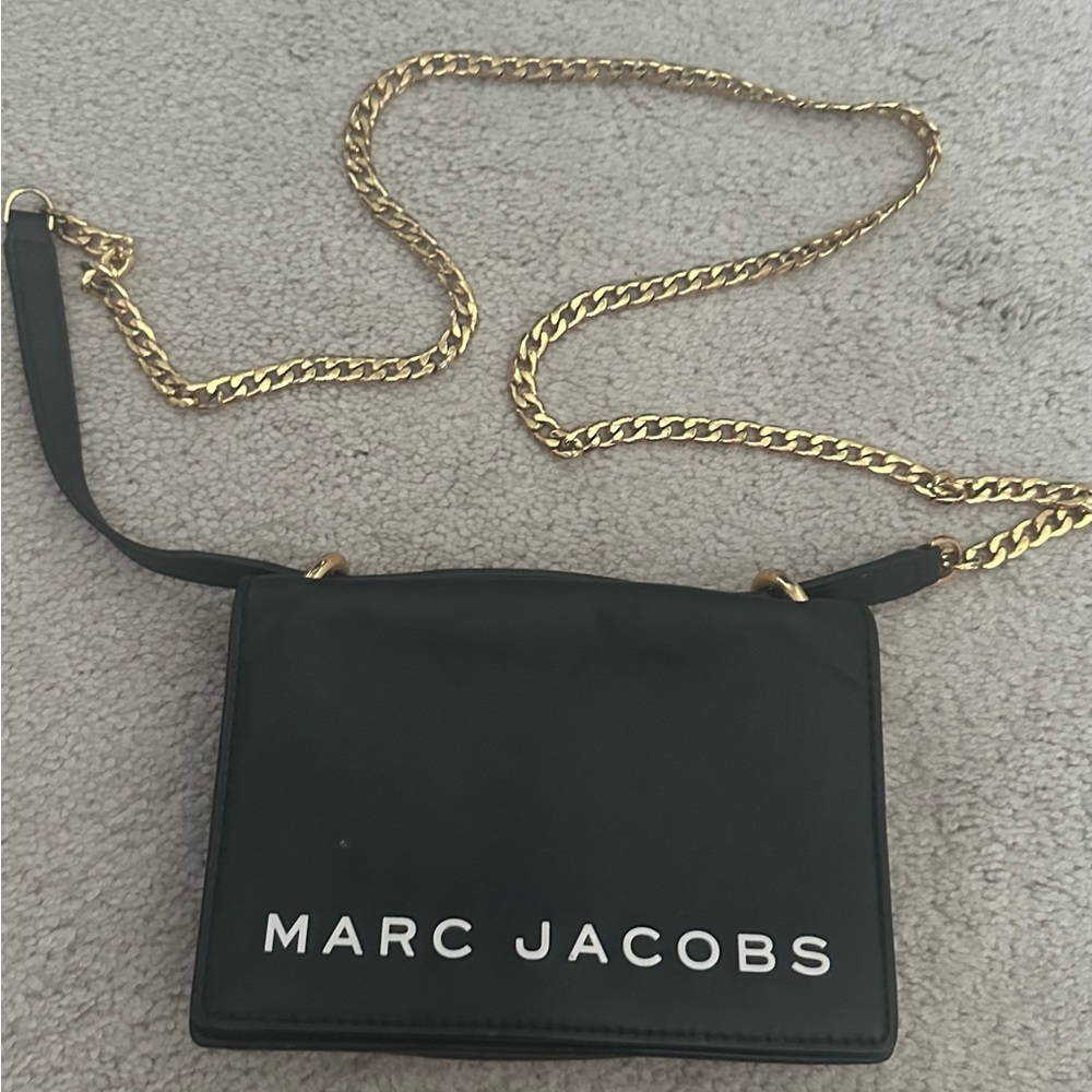 Marc Jacobs Black and Cream Patterned Bag